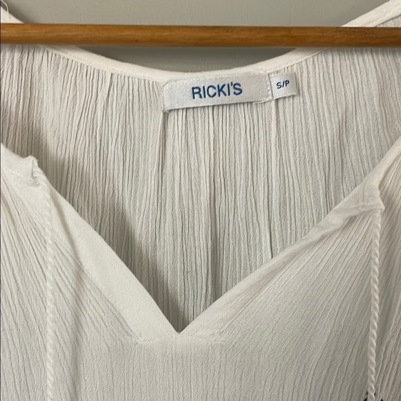 Ricki's White Boho Peasant Shirt - Picture 3 of 6